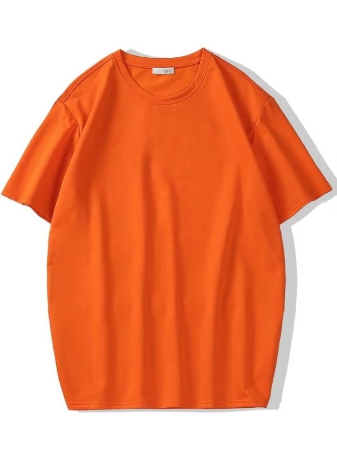 BRZ Collection Oversize Basic T-Shirt Orange - Image 1